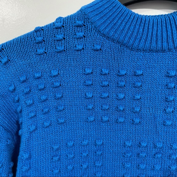 NWT Lego Collection Target Women's Textured Sweater Blue XS Dot Pattern Pullover - Picture 4 of 6